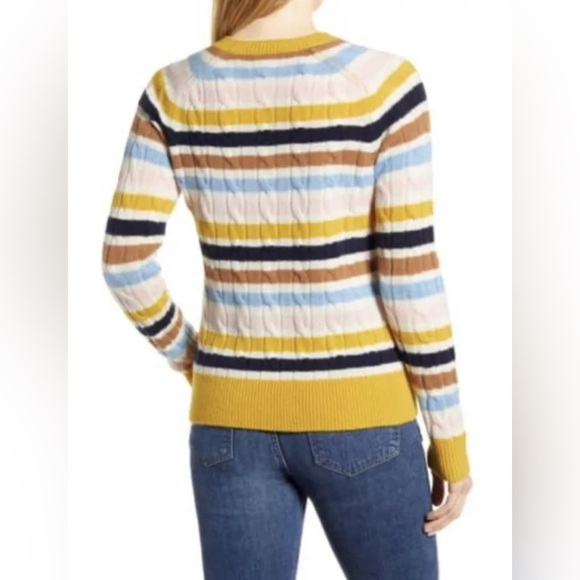 1901 100% Cashmere Striped Sweater - Picture 2 of 5